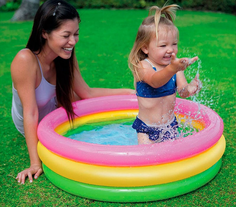 Sunset cheap inflatable pool